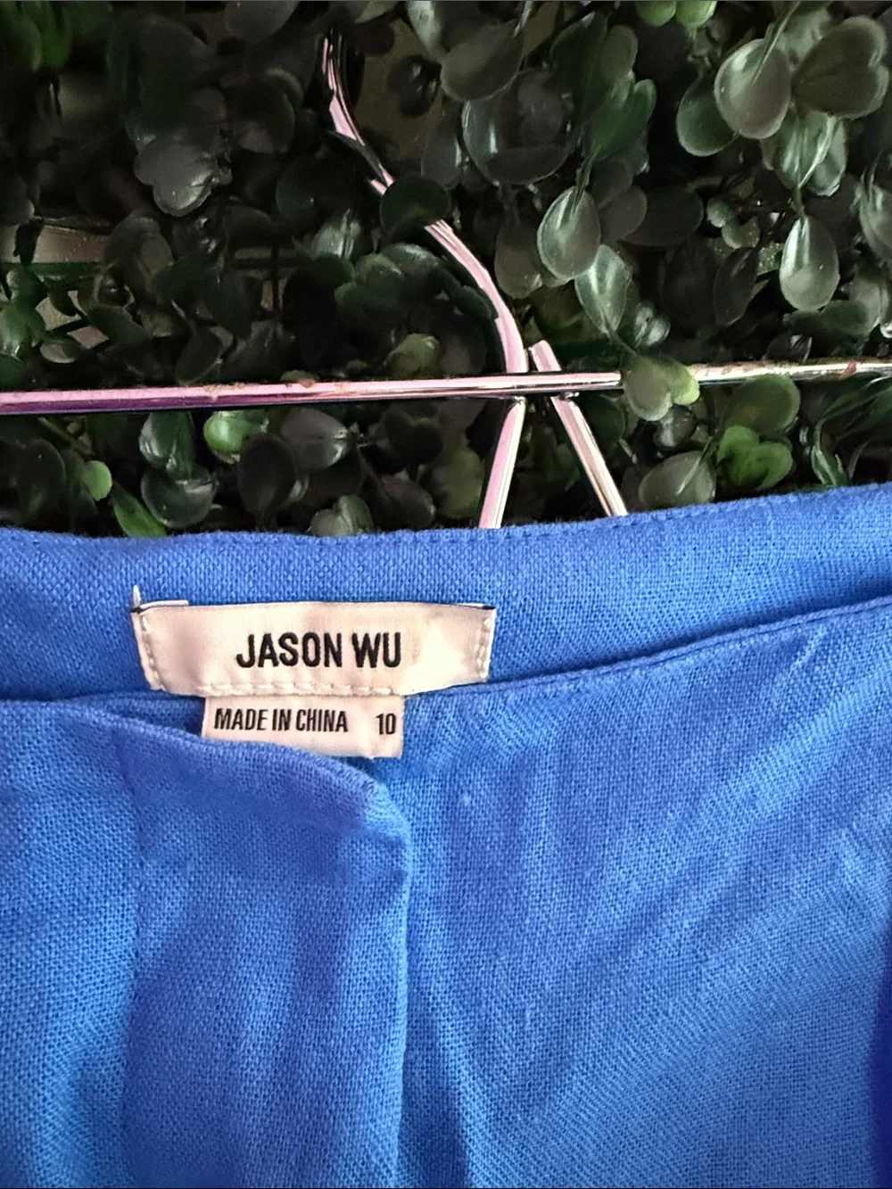 Vibrant Linen Blue Wide-Leg Pants
